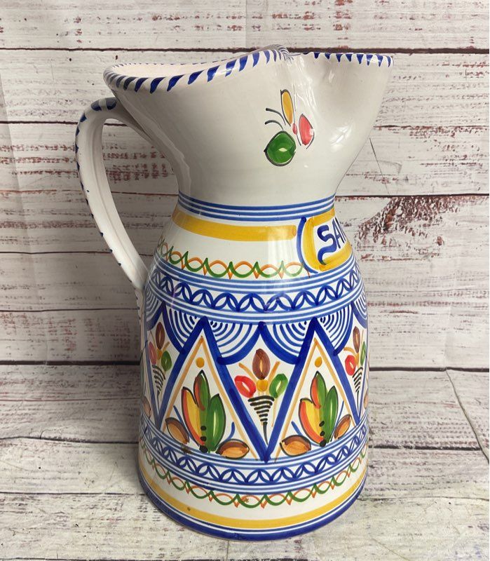 Talavera Pottery 10" Sangria Pitcher Multicolor