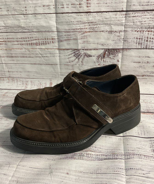 Cesare Paciotti Men's Brown Suede Leather Loafers Size 9.5 Made in Italy