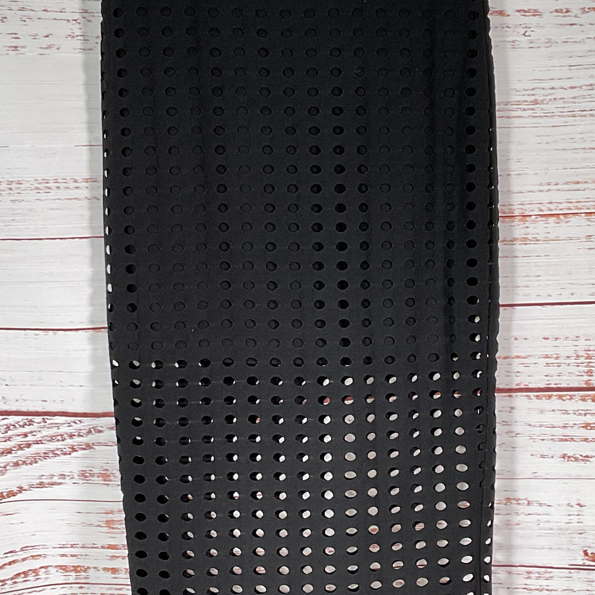 NWT ALEXANDER WANG Black Circular Hole Midi Skirt- SZ S
