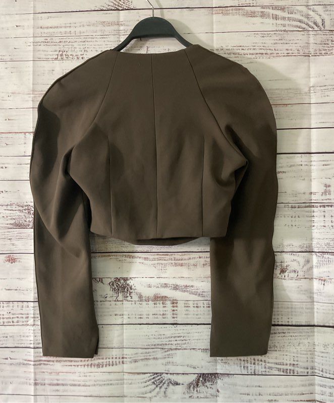 NWT Women's Zara Brown Crop Top Size M