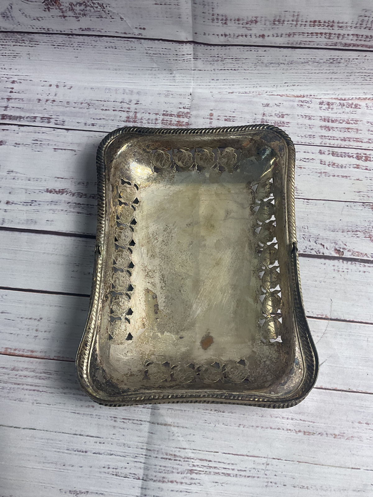 Vintage Yeoman Silver Plated Over Copper Tray With Handle Made In England