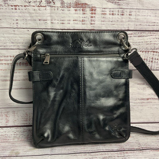 Patricia Nash Black Leather Embossed Leather Shoulder Bag