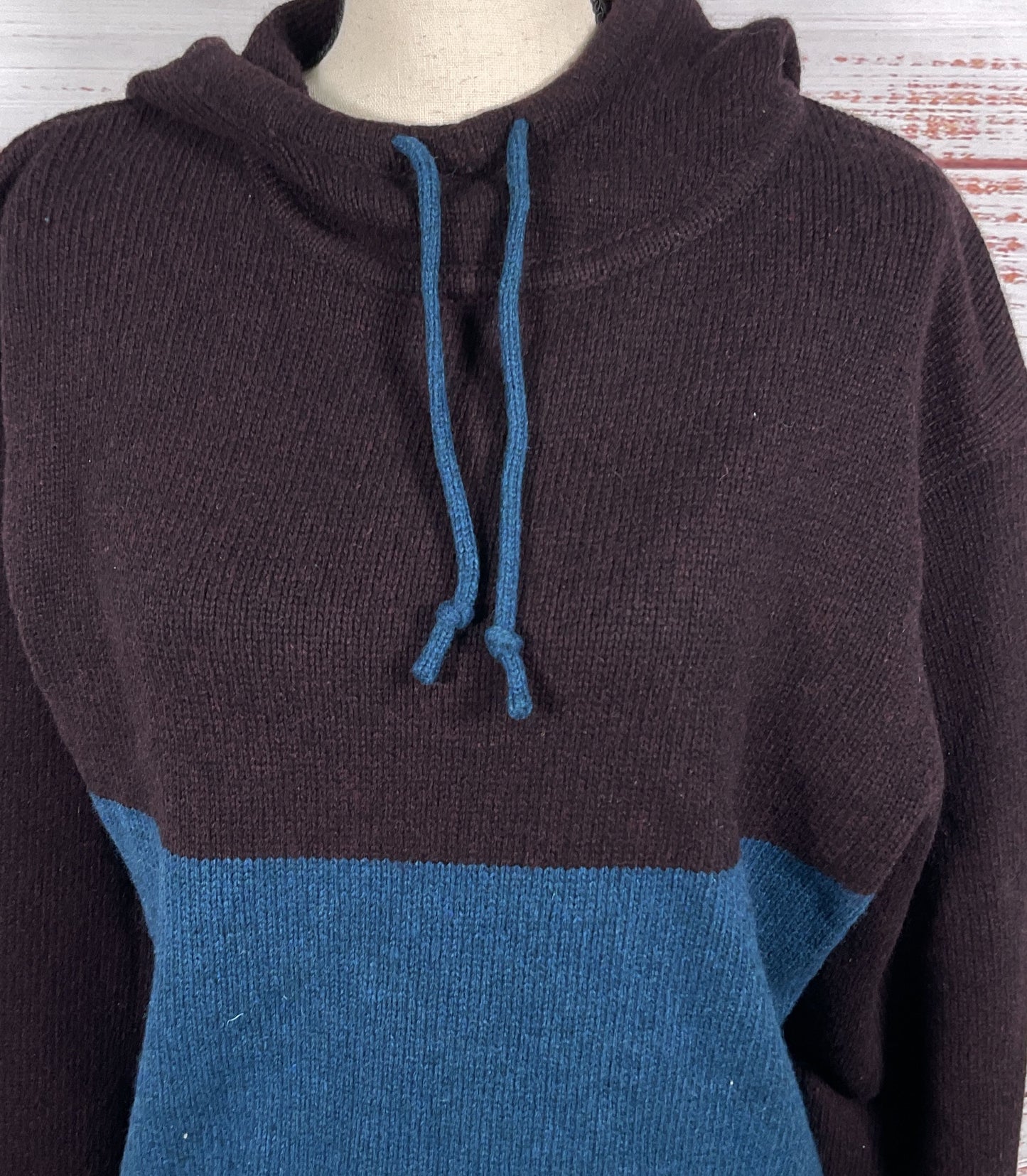 Patagonia Worn Wear Recycled Wool-Blend Sweater Hoody Lagom Blue M