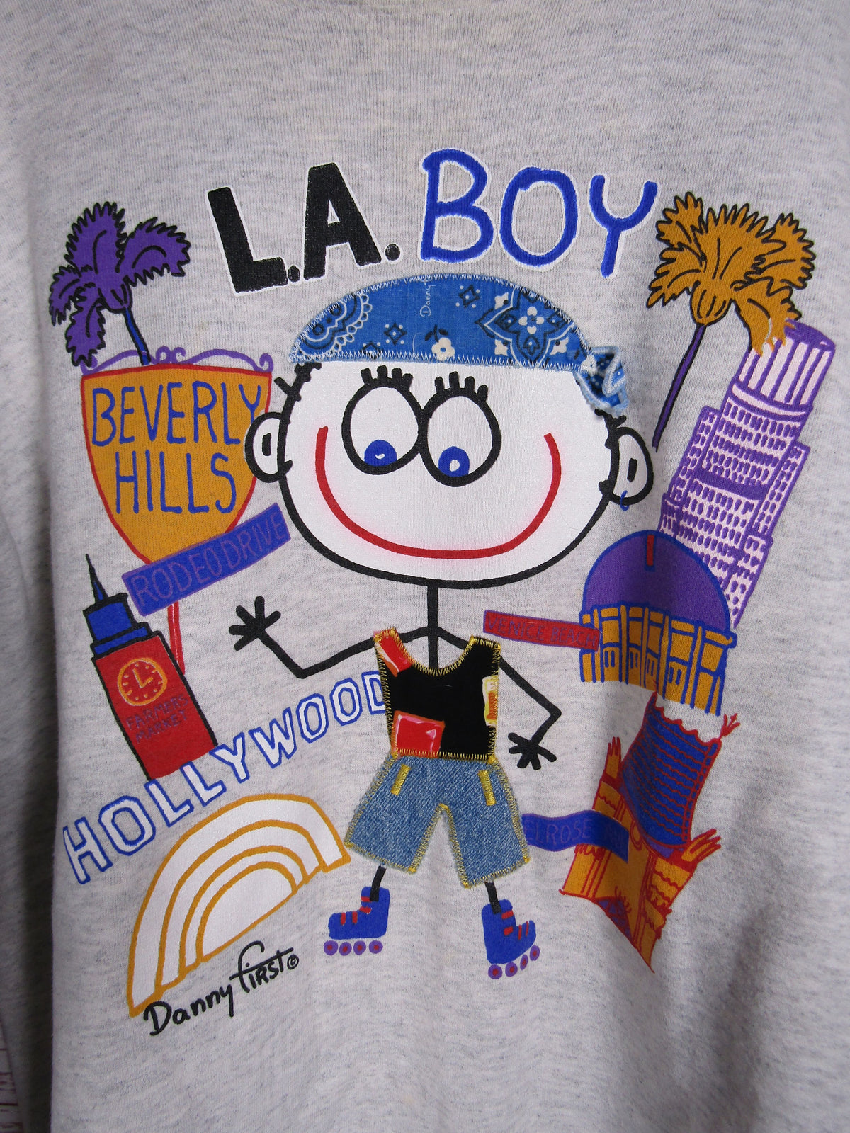 Vintage 1990's Danny First L.A. Boy Gray Sweatshirt Size XL