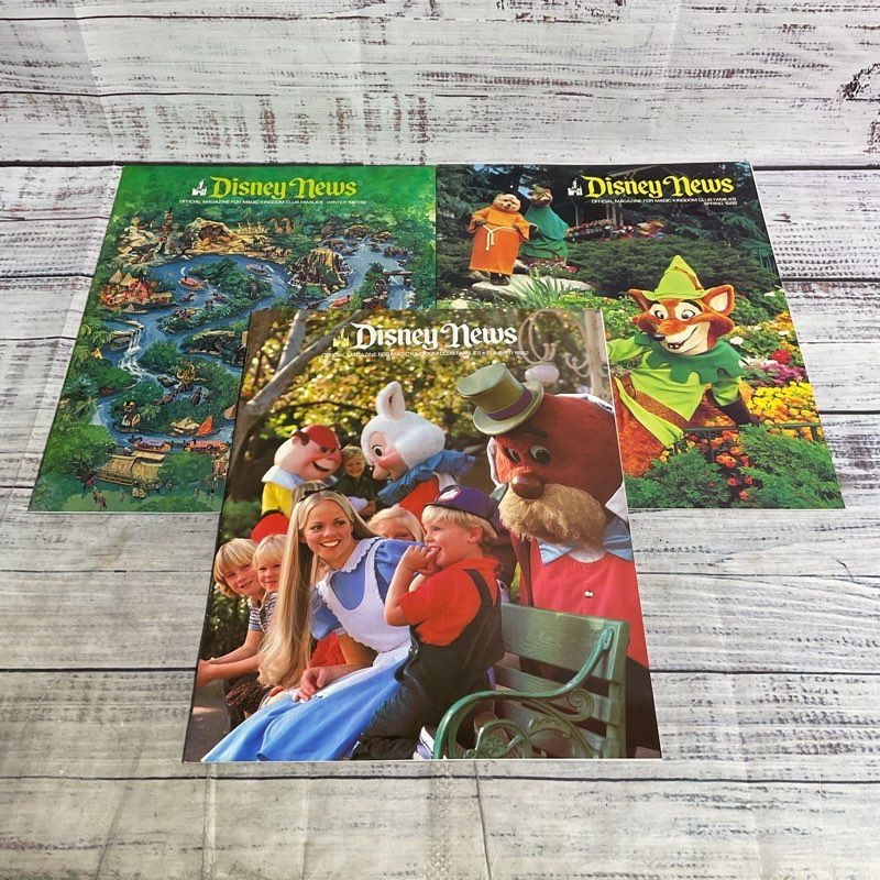Lot Of 3 Vintage 1982 Disney News Magazine Theme Park Collectibles