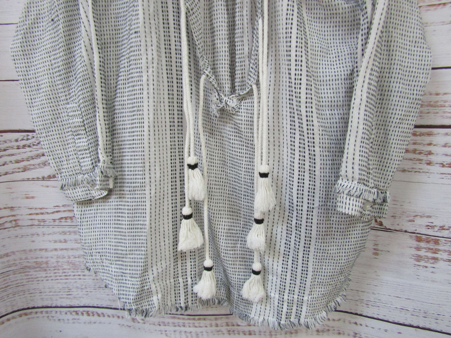 Johnny Was Jacque Women's White Embroidered Tunic Blouse Size XS R1051AS
