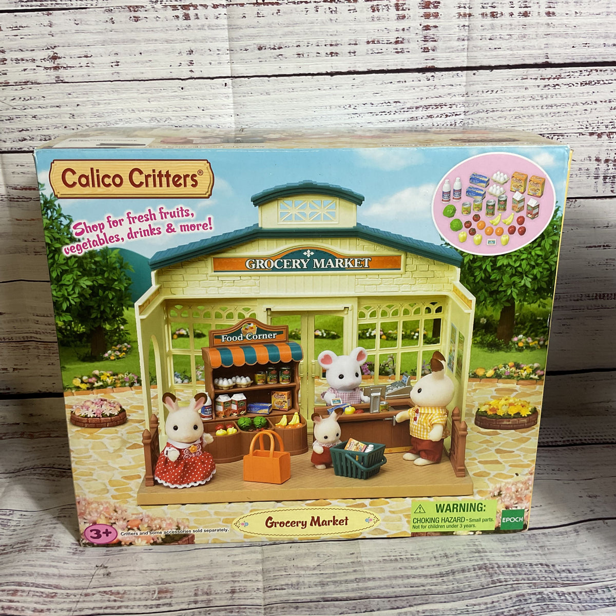 CALICO CRITTERS Marche d'Alimentation Grocery Market- CAR,CRITTERS NOT INCLUDED