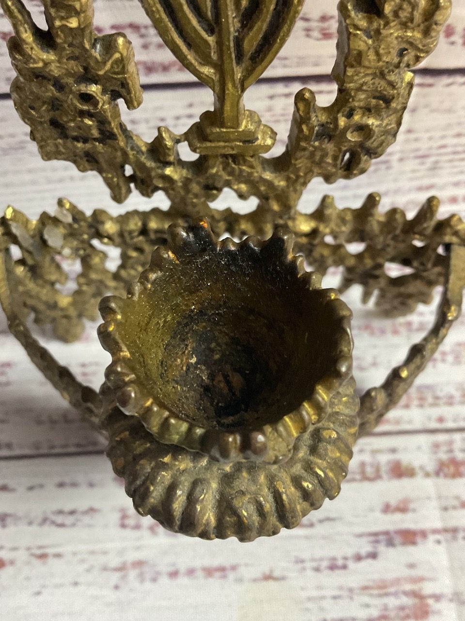 Jewish Weinberg Candlestick Brutalist Wall Mounted Menorah