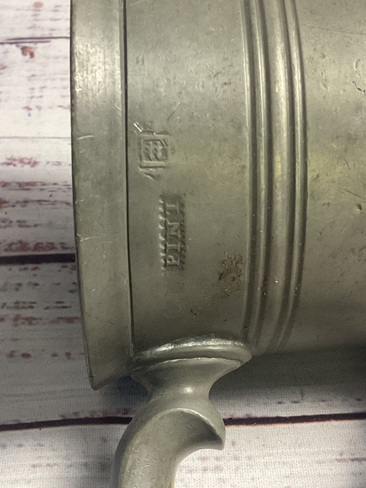Vintage Pewter Pint Mug Stamped WA Hallmark