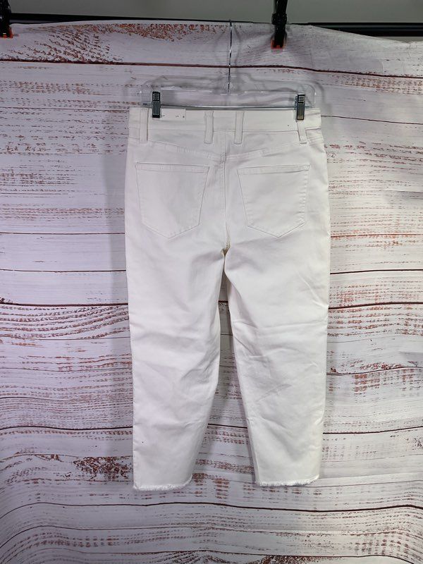 NWT Tommy Bahama Denim Ella Twill High Rise Straight Crop White Jeans 6/ 25.5