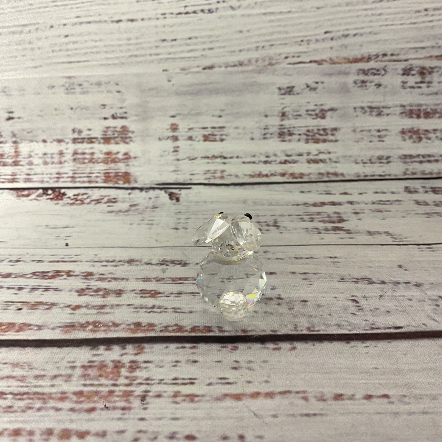 Lead Crystal Cut Glass Swarovski Bunny And Bird 1" Figure