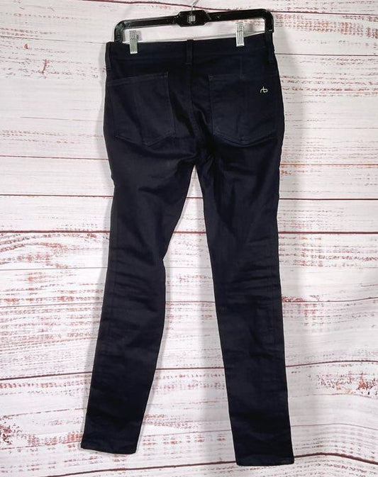 Rag & Bone The Bengal Embroidered Skinny Jeans Dark Blue 28