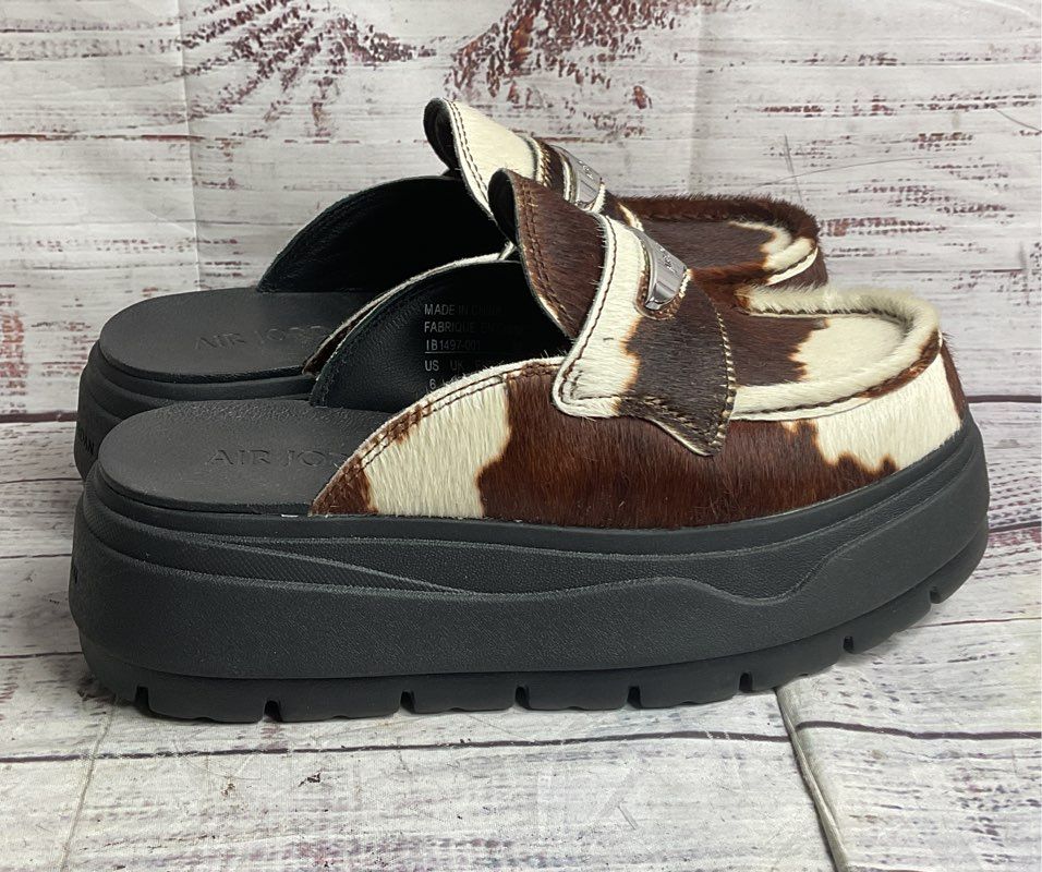 Air Jordan SE Cow Print Chunky Mules Multicolor 6