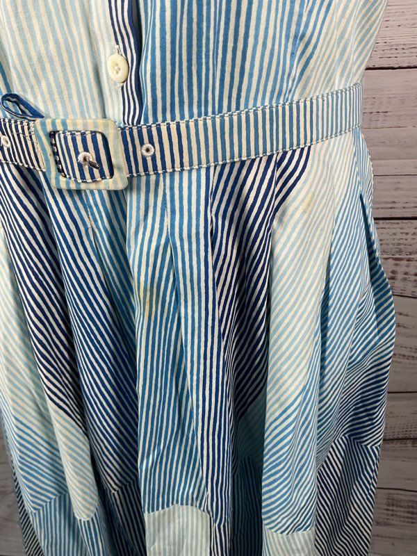 Samantha Sung Women's Blue Midi Dress With Bely Size 12 Read Below