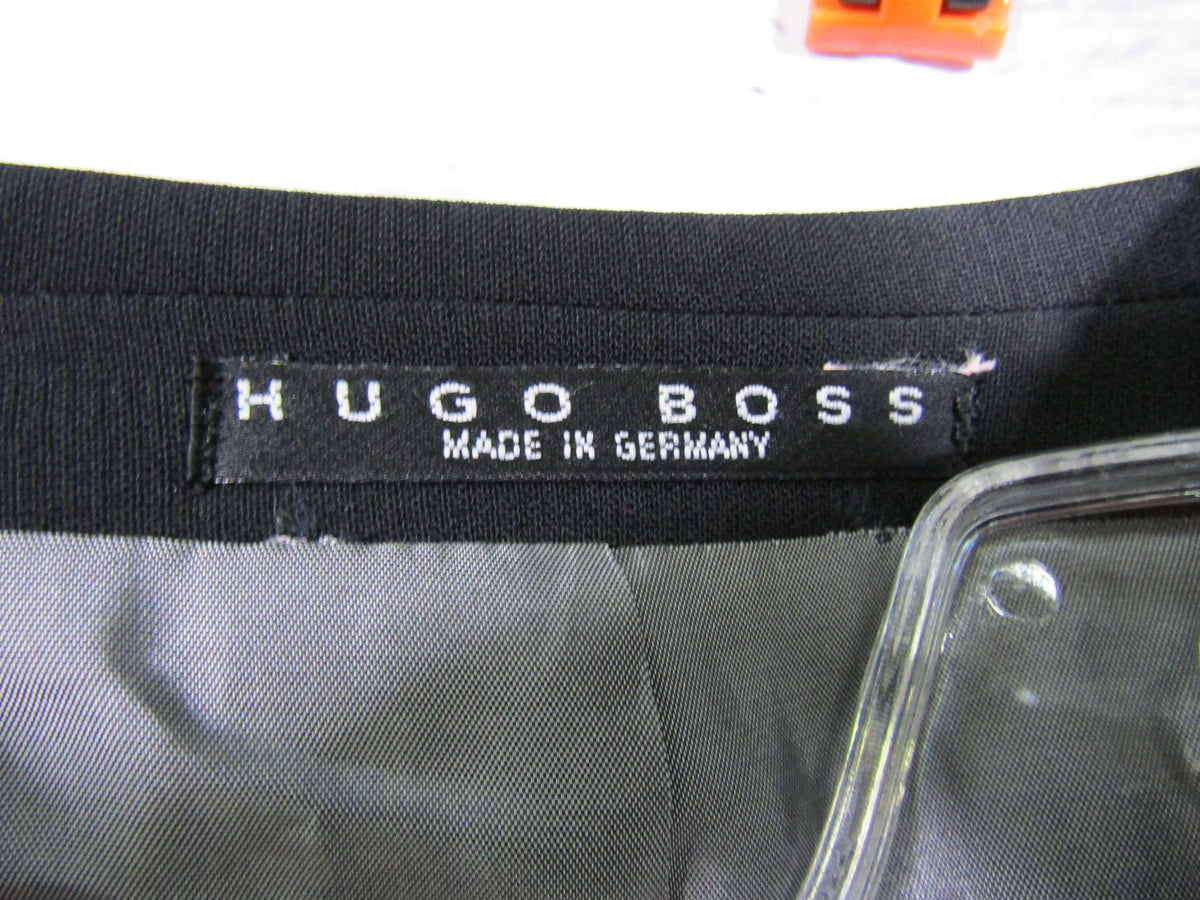 Vintage Hugo Boss Men's Black Wool Blazer Jacket Size 40 Made in Germany