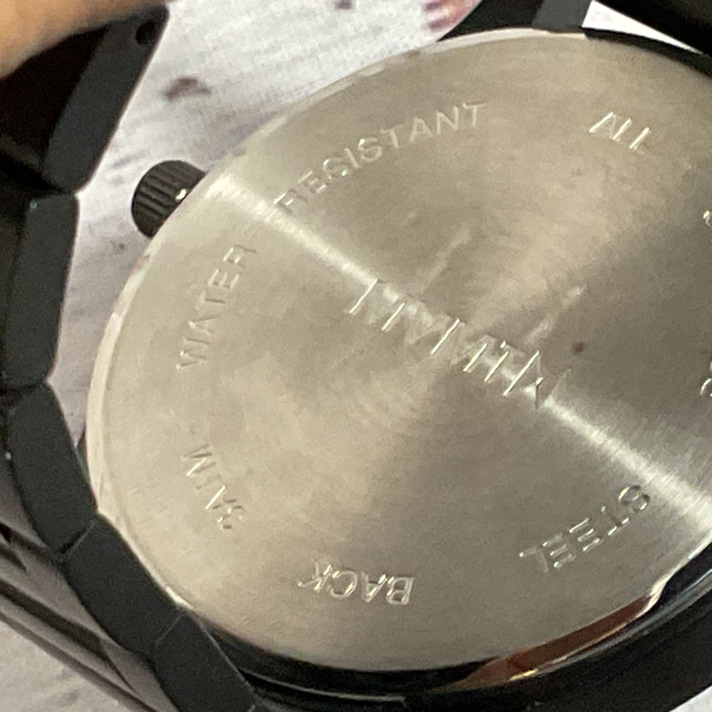 MVMT Men's Black Watch- 7" (NEEDS BATTERY)