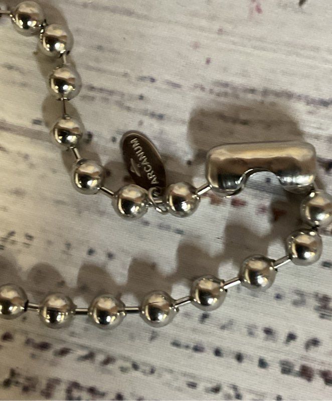 Arcanum Silver Tone Chain Necklace with Tiger Iron Heart Pendant