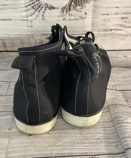 Karl Lagerfeld Paris Canvas High Top Sneakers Black 10