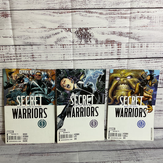 Set of 3 2008 MARVEL Secret Warriors #5,9,12