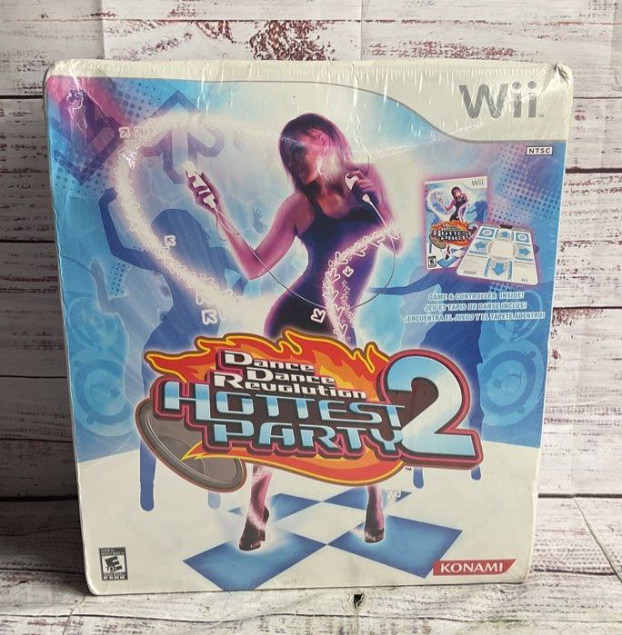 Nintendo Wii Dance Dance Revolution Hottest Party 2 Sealed Box