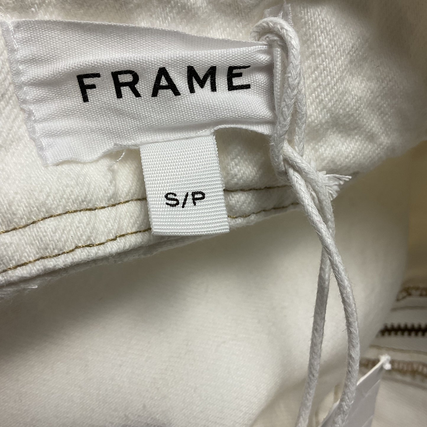 Frame Cotton White Denim Mini Micro Flare Dress - Size S
