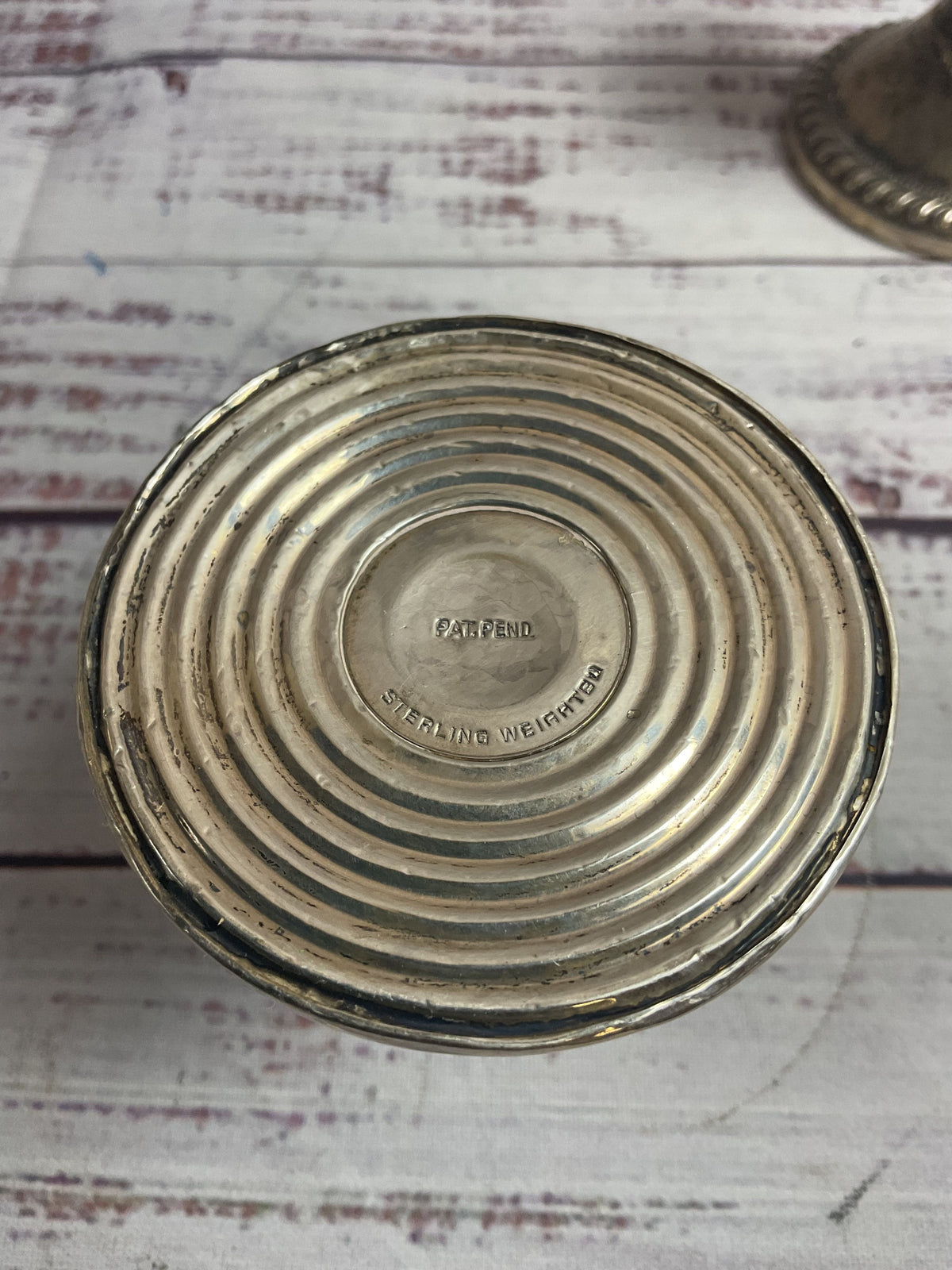 Set Of Two Sterling Weighted Candle Holders