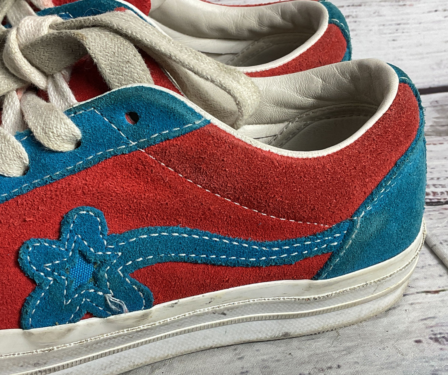 Converse Golf Le Fleur One Star Suede Sneakers Ox Molten Lava Women's 7 Men's 5