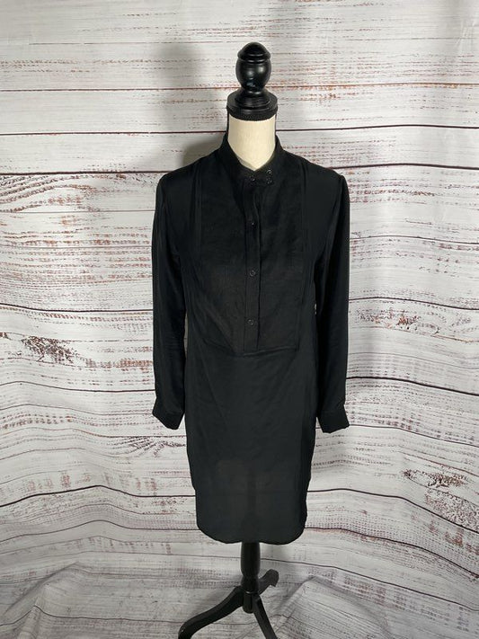 Emerson Fry New York City Women's Black Silk Linen Tunic Dress Size XS