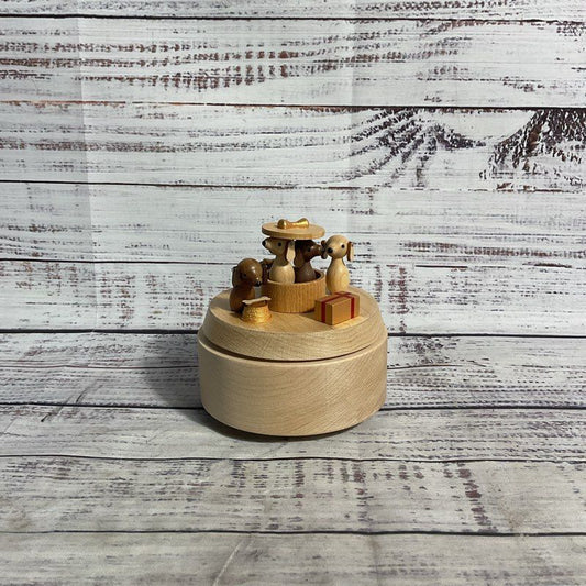 Wooderful Life Dog Christmas Wooden Music Box