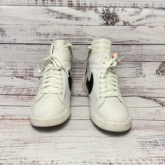 Nike Mid Rebel BQ4022-102 White Asymmetrical Sneaker Casual Shoe Women Size 6.5