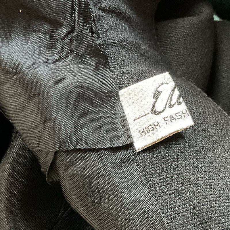 VTG. ELIRE High Fashion Women's Black Wood Pleated Skirt- SZ 28
