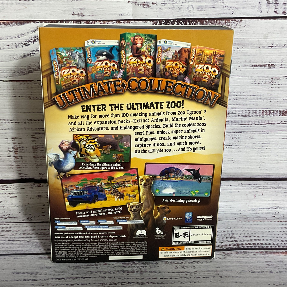 MICROSOFT Game Studios Ultimate Collection ZOO TYCOON 2 PC Windows Game