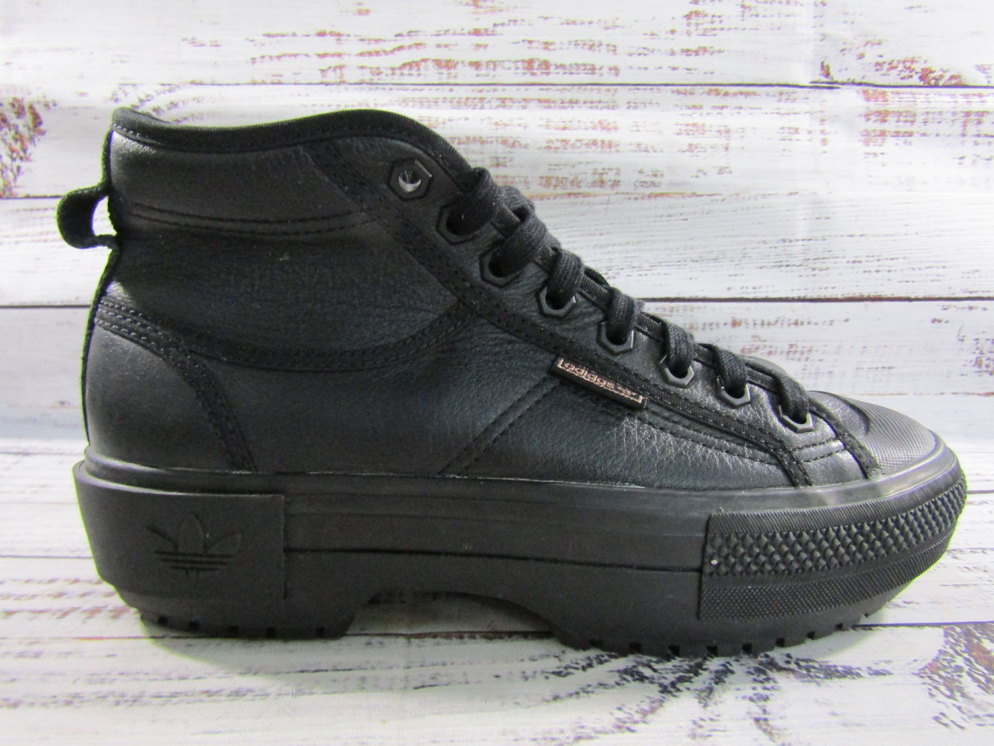 Adidas Nizza Trek Women's Black Ankle Boots Size 7 HQ7103