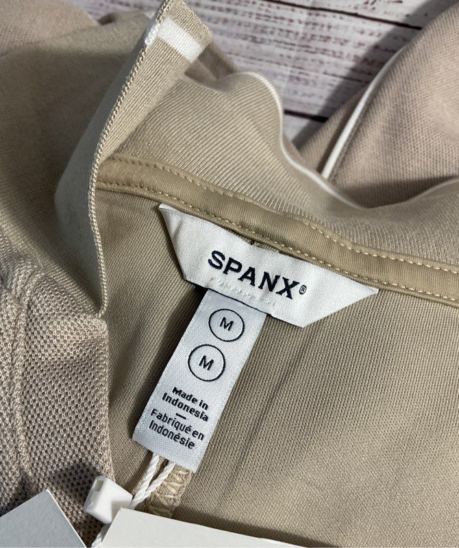 NEW SPANX AirEssentials Pique Polo Sleeveless Tank Midi Dress Ashwood Size M #2