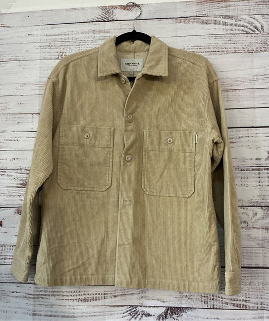 Men's Carhartt Beige Corduroy Shirt Jacket Size S