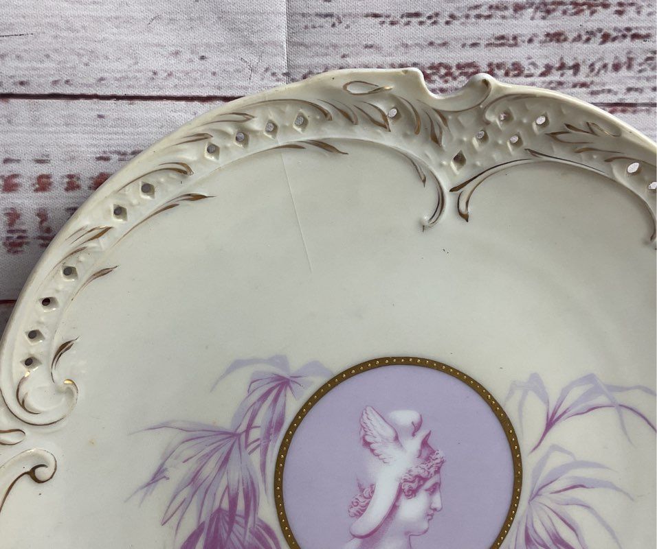 Rosenthal Vintage Cameo Porcelain Perseus Savoy Plate White