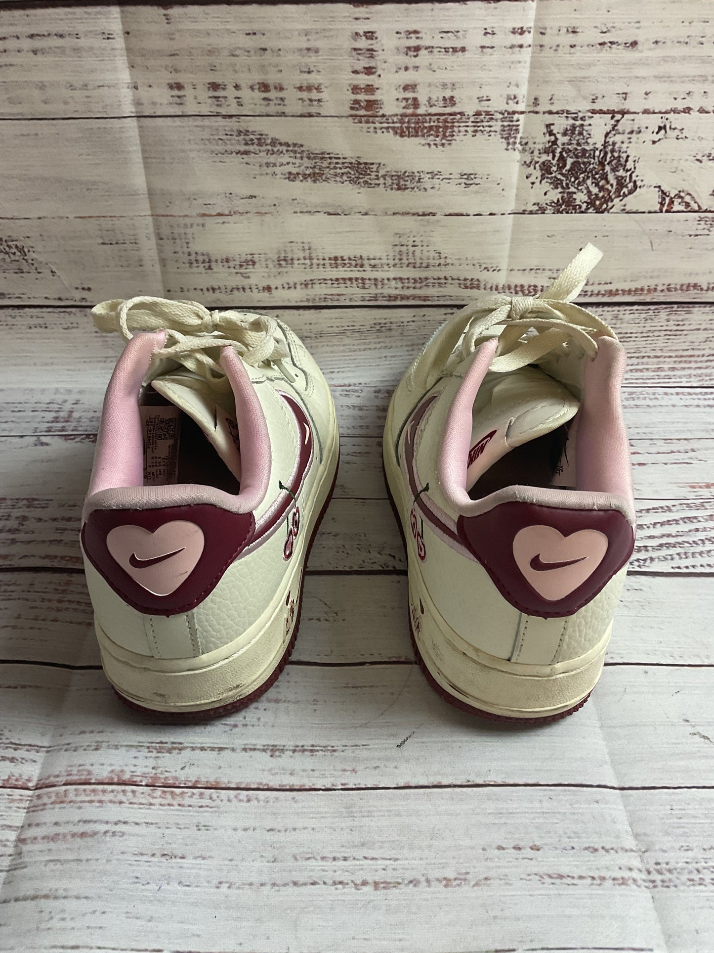 Nike Air Force 1 Low 'Valentines Day 2023' White Sneaker Athletic Shoe Women 6.5
