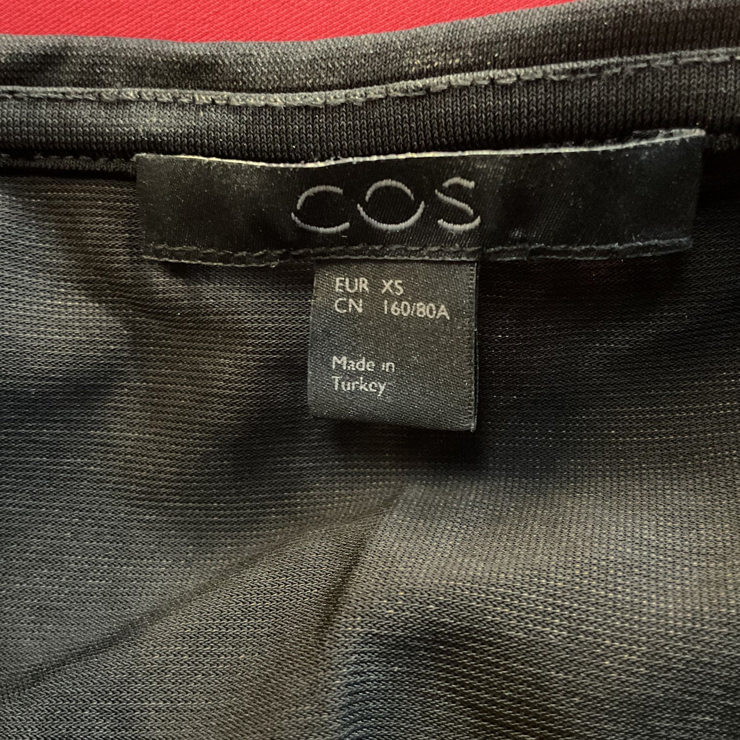 COS Women's Black Front Panels Tunic Blouse- SZ XS