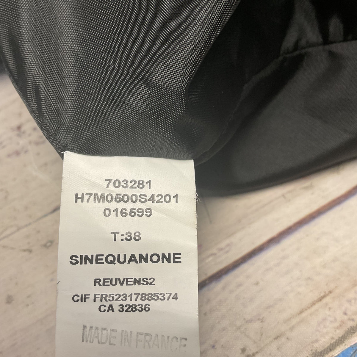 Sinequanone Jacquard Silver Grey Floral Design Coat - Size 38
