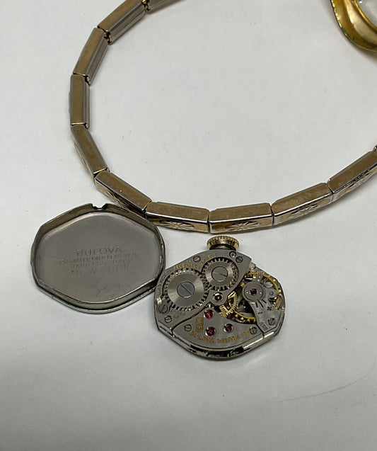 BULOVA Gold Plated Vintage Swiss Women Watch AS IS