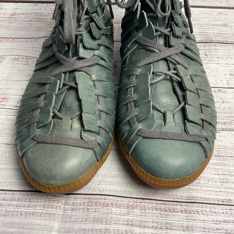 Damir Doma Ferpen Green Leather Lace Up Gladiator Sneaker Men's Size 11 US