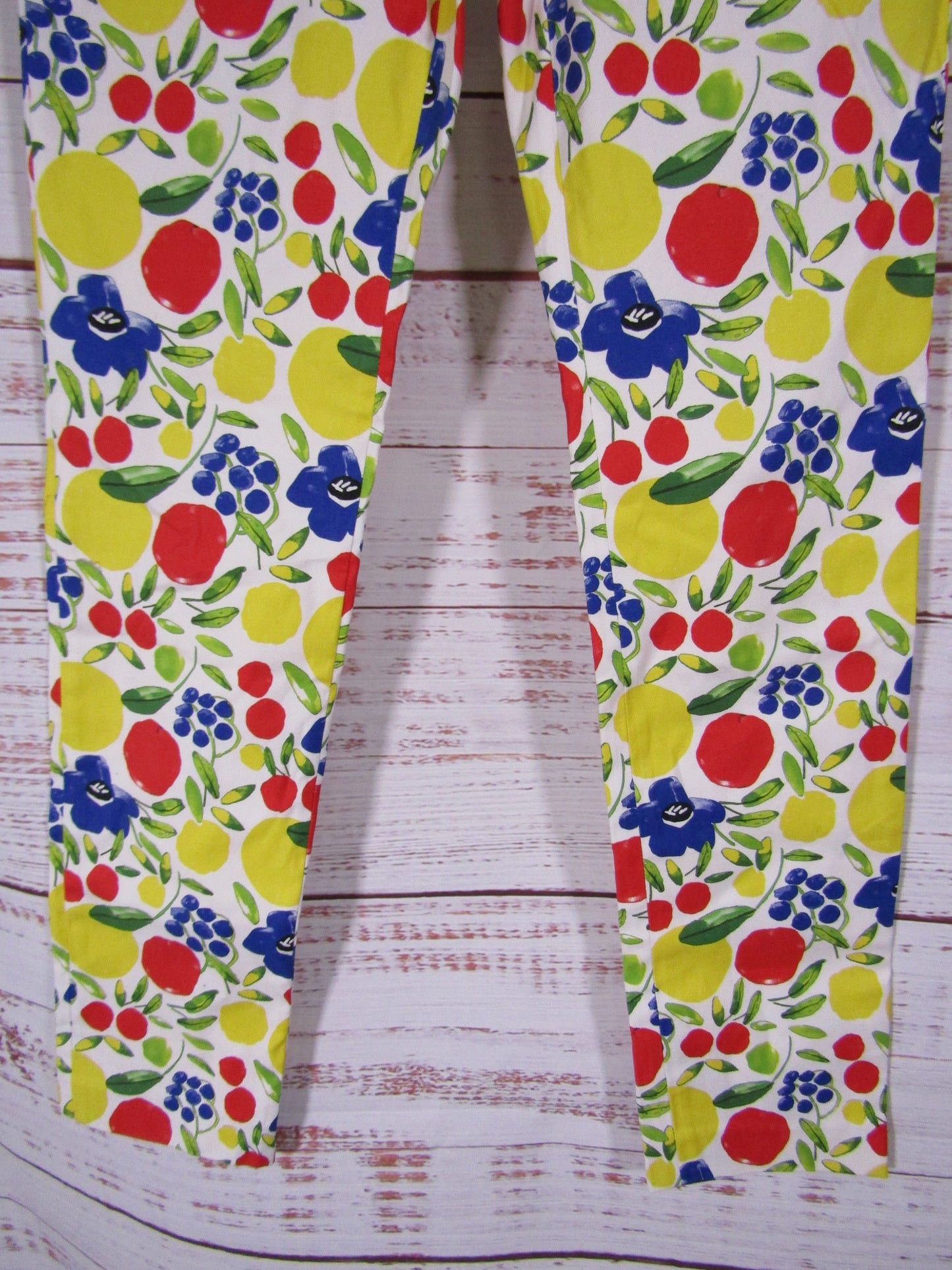 Louis Castel Women's Fruit Pattern Pants Size XS
