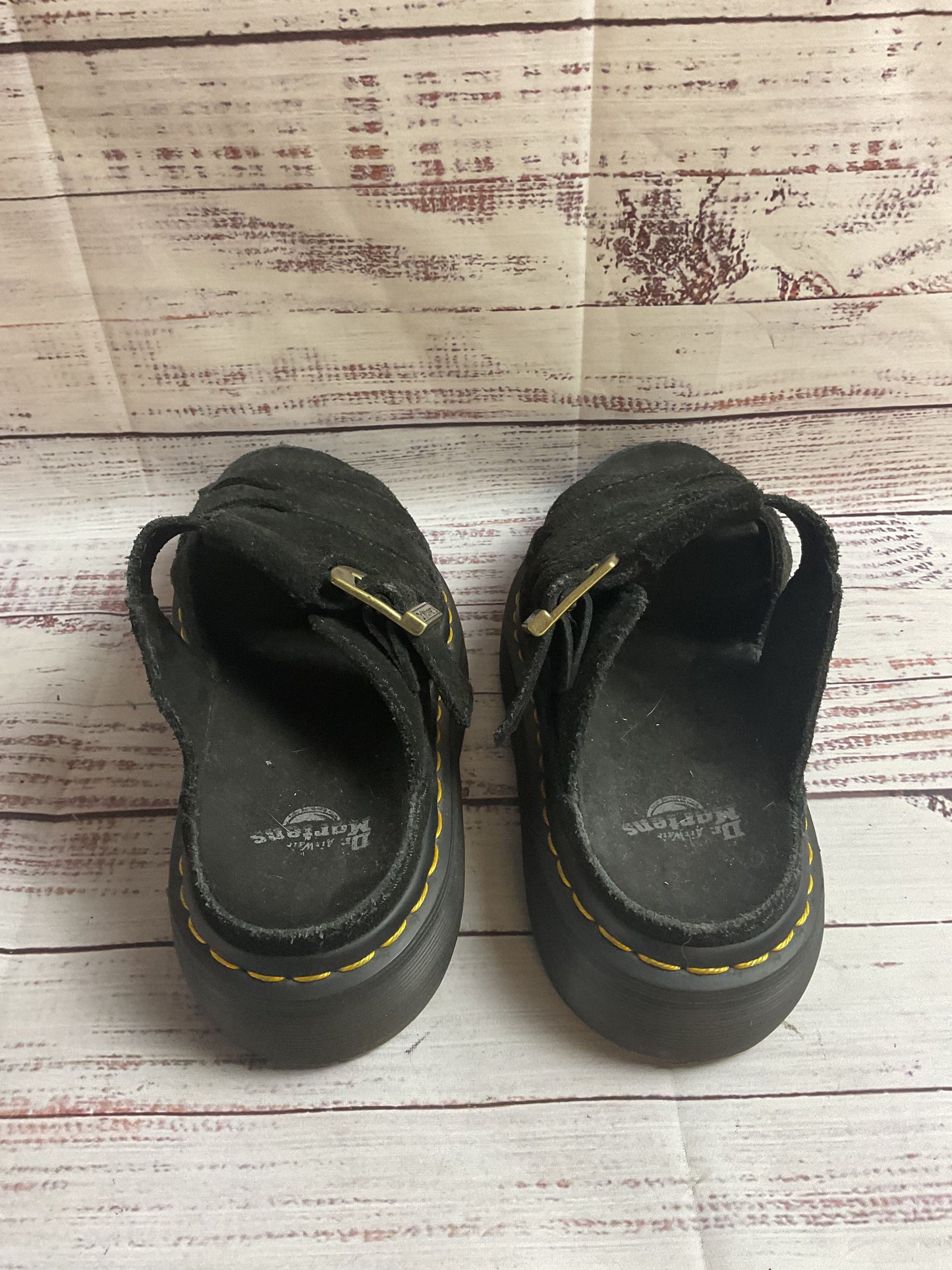 Doc Martens Maxxy Slides Black Platform Sandal Men's 5, Women's 6