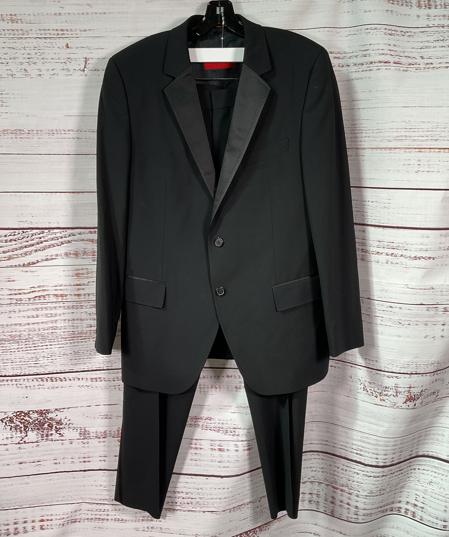 Hugo Boss Tuxedo Stripe Suit Set Black 42S
