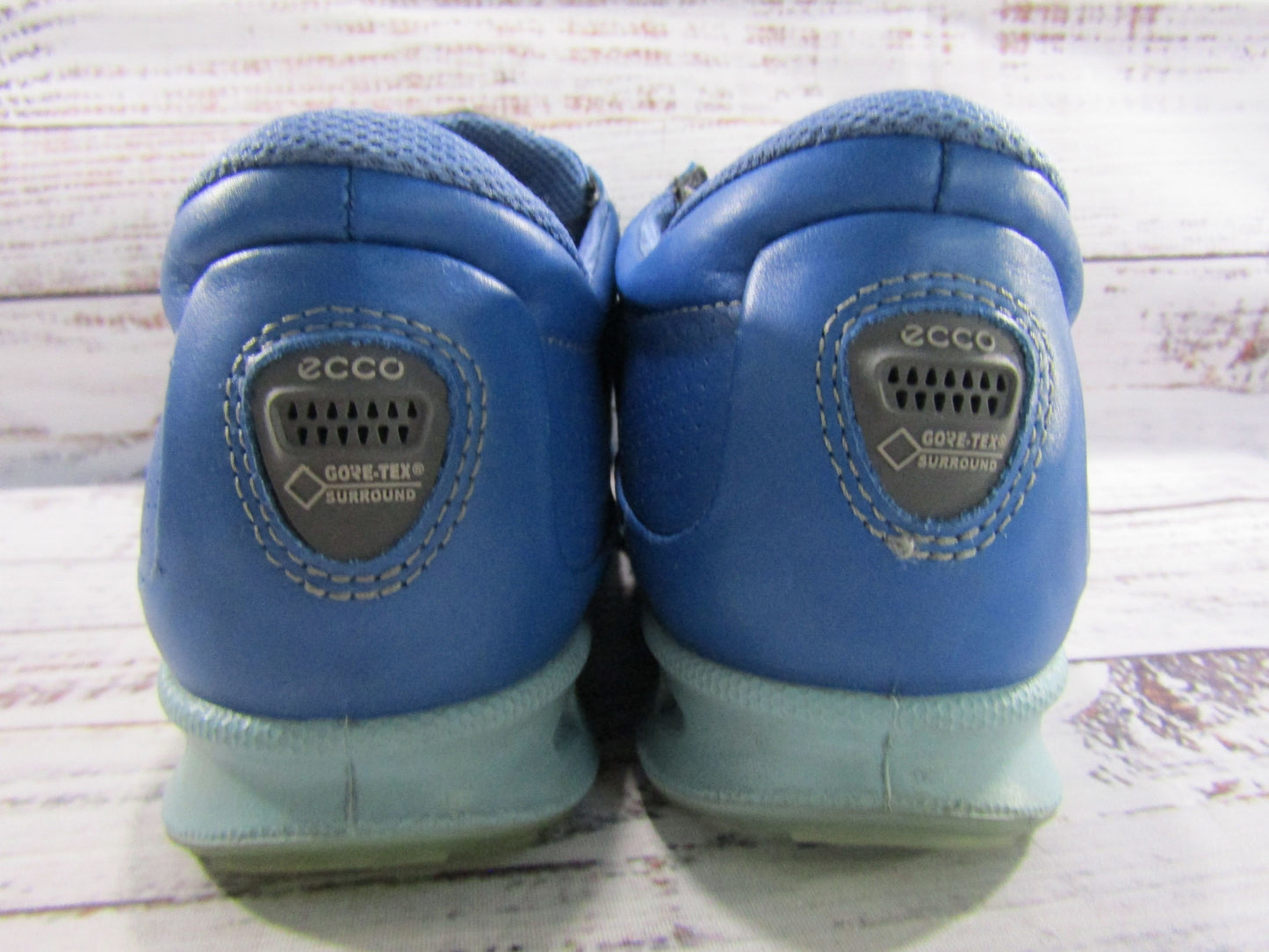 Ecco Cool Pro Women's Blue Leather Gore-Tex Waterproof Golf Shoes Size 6