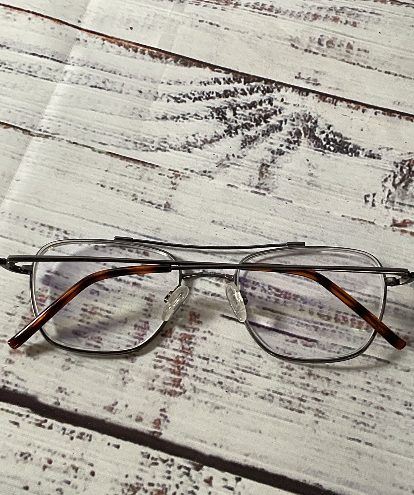 Shiny GUNMETAL 1762 015 Silver Eyeglasses Frames - Size 145