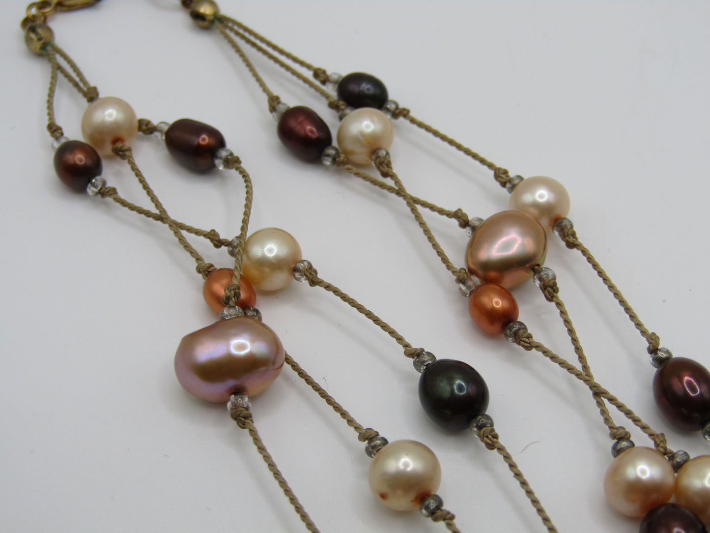 18.5" Multi-Strand Freshwater Baroque Pearl Necklace