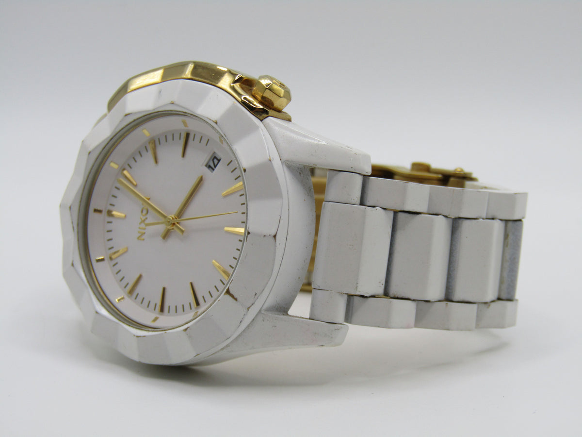 Nixon The Monarch Women's White Enamel Stainless Steel Quartz Watch