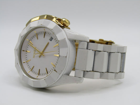 Nixon The Monarch Women's White Enamel Stainless Steel Quartz Watch