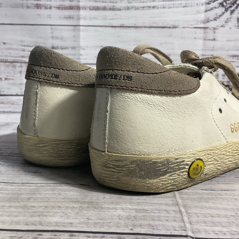 Golden Goose Superstar White/Gray Children's Sneakers Size 34 IT/2Y US